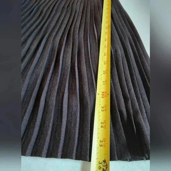 Ganni Fulton Pleated Black Dress Size XS - Picture 12 of 15